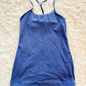 lululemon athletica Blue Power Y Tank with Built in Bra